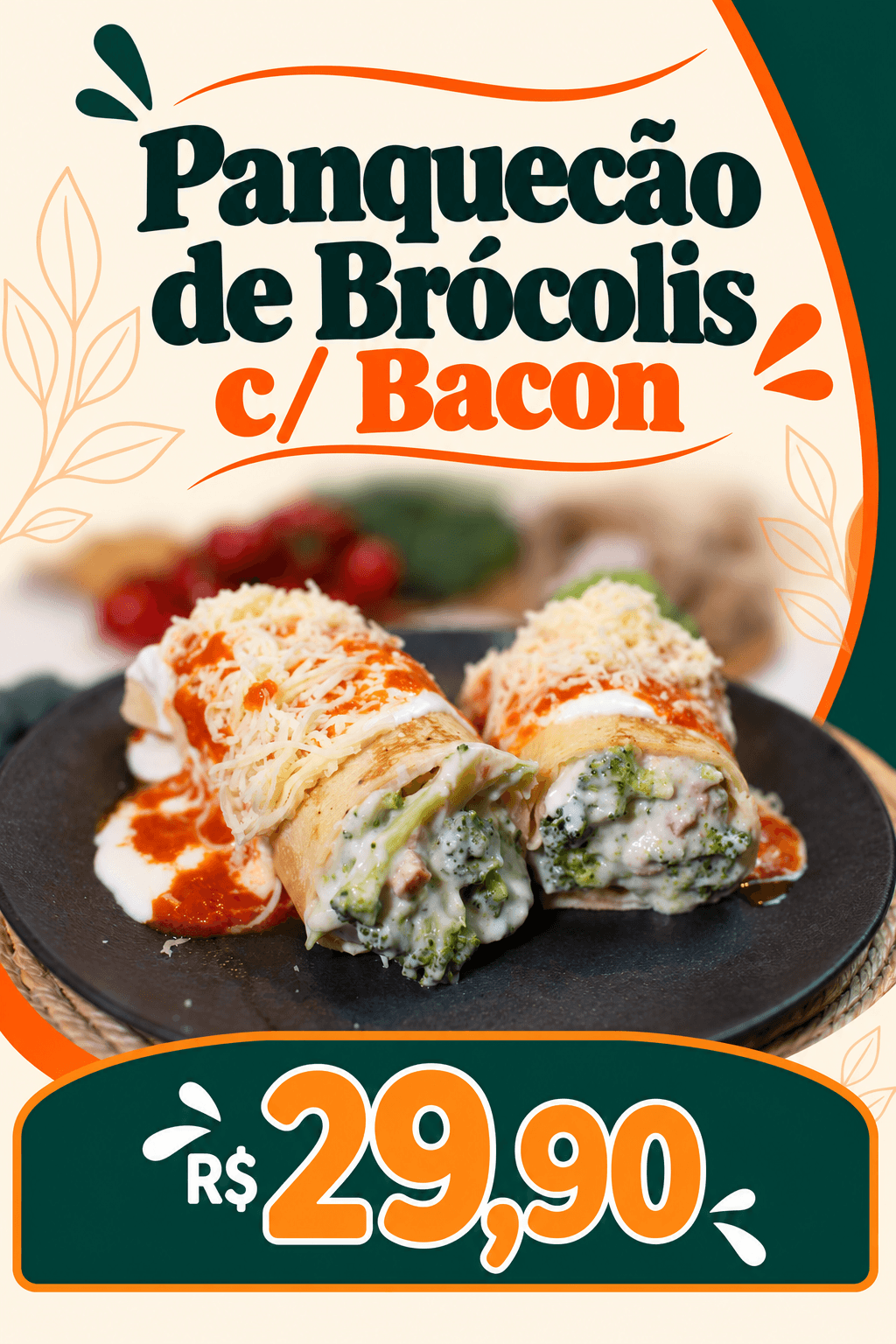 Panquecão de Brócolis c/ Bacon (400g)